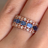 Chantilly Band in Blue Sapphire