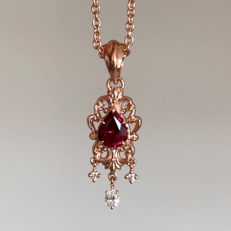 Fontainebleau Pendant in Ruby