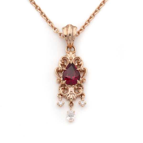 Fontainebleau Pendant in Ruby